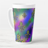 Mardi Gras Pattern Latte Mok (Linkerhoek)