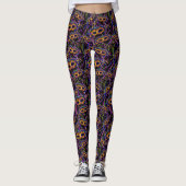 Mardi Gras Pattern Leggings (Voorkant)
