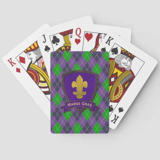 Mardi Gras Pattern mardi-gras Pokerkaarten (Achterkant)