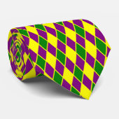 Mardi Gras Pattern Mardi-Gras Stropdas (Opgerold)