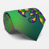 Mardi Gras Pattern Stropdas (Opgerold)