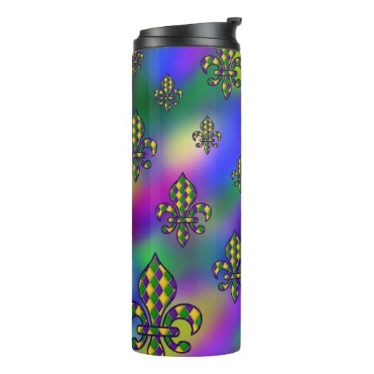 Mardi Gras Pattern Thermosbeker (Gedraaid links)