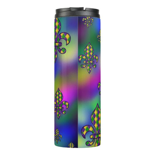 Mardi Gras Pattern Thermosbeker (Achterkant)