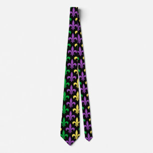 Mardi Gras Patterned Stropdas
