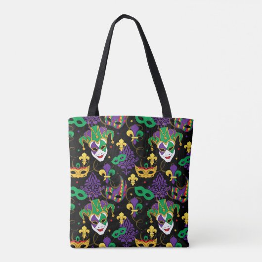 Mardi Gras Patterned Tote Bag (Achterkant)