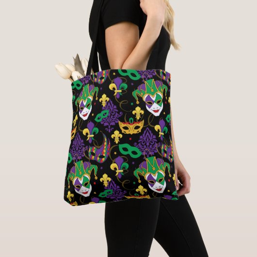 Mardi Gras Patterned Tote Bag (Dichtbij)