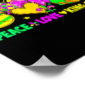 Mardi Gras Peace Love King Cake Funny Party Carniv Poster (Hoek)