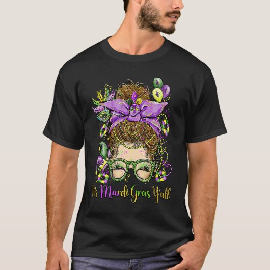 Mardi Gras Peace Love  Mardi Gras Carnival T-shirt (Voorkant)