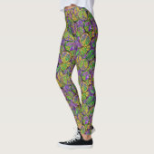 Mardi Gras Peace Signs in Purple Green and Gold Leggings (Links)