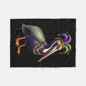 Mardi Gras Pelican Louisiana Parade Dierenvriend M Fleece Deken (Voorkant (Horizontaal))
