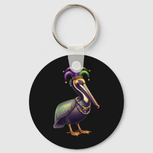 Mardi Gras Pelican Louisiana Parade Dierenvriend M Sleutelhanger