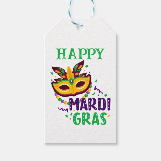 Mardi Gras Persoonlijke Gift Labels Cadeaulabel (Voorkant)