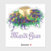Mardi Gras Pet Sticker (Vel)