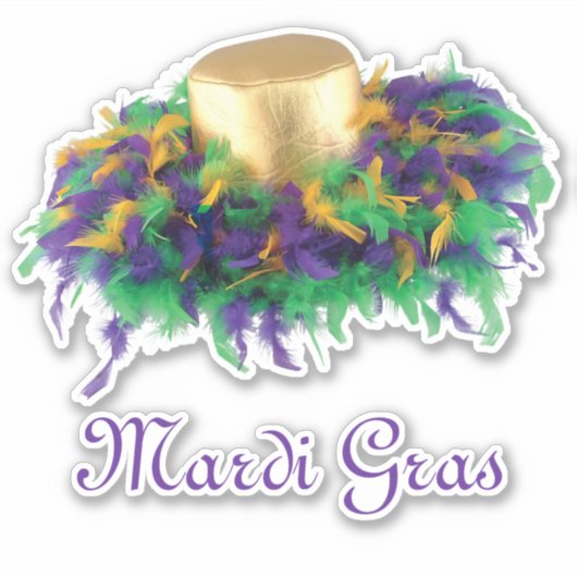 Mardi Gras Pet Sticker (Voorkant)