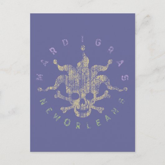 Mardi Gras Pirate Jester Briefkaart (Voorkant)