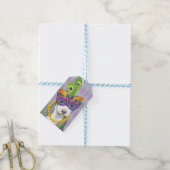 Mardi Gras Pit Bull Cadeaulabel (Met Touw)