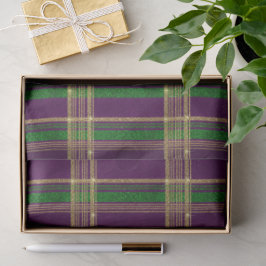 Mardi Gras Plaid Tissuepapier
