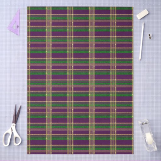 Mardi Gras Plaid Tissuepapier (Craft)