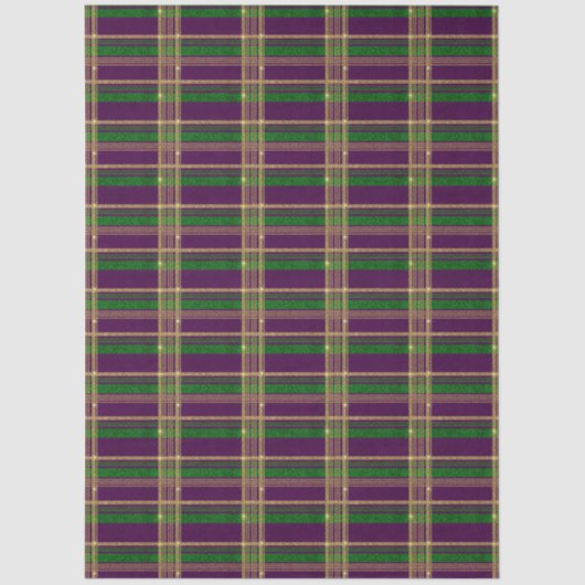 Mardi Gras Plaid Tissuepapier (Voorkant)