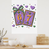 Mardi Gras Playing Cards Six Seven Deck Trucker Ha Poster (Keuken)
