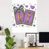 Mardi Gras Playing Cards Six Seven Deck Trucker Ha Poster (Thuiskantoor)