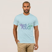 Mardi Gras Politie T-shirt (Voorkant volledig)