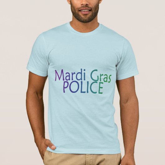 Mardi Gras Politie T-shirt (Voorkant)