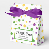 Mardi Gras Polka Dot Birthday Favor Box Bedankdoosjes (Voorkant Zijde)