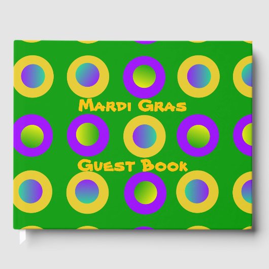 Mardi Gras Polka Dots Gastenboek (Voorkant)