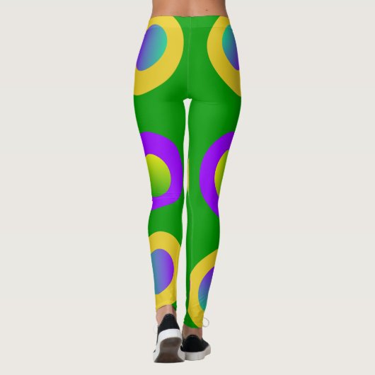 Mardi Gras Polka Dots Leggings (Achterkant)