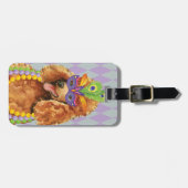 Mardi Gras Poodle Bagagelabel (Voorkant horizontaal)
