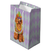 Mardi Gras Poodle Medium Cadeauzakje (Achterkant Gekanteld)