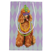 Mardi Gras Poodle Medium Cadeauzakje (Achterkant)