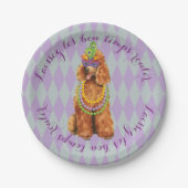 Mardi Gras Poodle Papieren Bordje (Voorkant)
