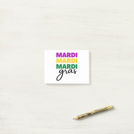 Mardi Gras Post-it® Notes (Op bureau)