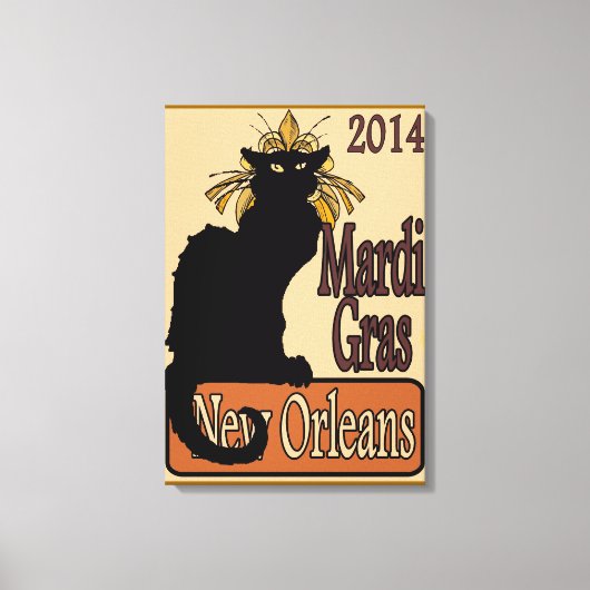 Mardi Gras Poster 2014 Canvas Afdruk (Voorkant)