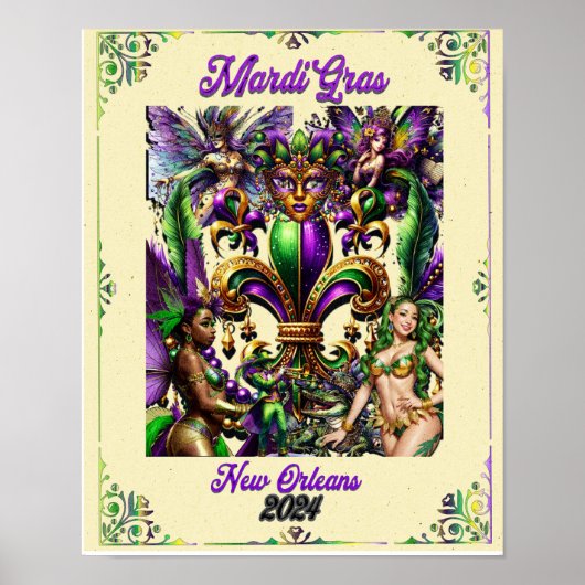 Mardi Gras Poster 2024 (Voorkant)