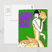 Mardi Gras Poster Briefkaart (Voorkant / Achterkant)