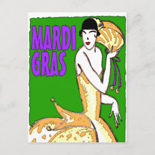 Mardi Gras Poster Briefkaart