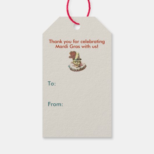 Mardi Gras Poster Cadeaulabel (Achterkant)