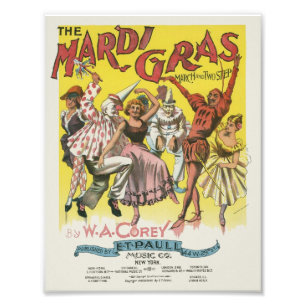 Mardi Gras Poster Foto afdrukken