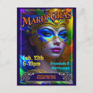 Mardi Gras Poster Uitnodigingen