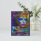 Mardi Gras Poster Uitnodigingen (Staand voorkant)