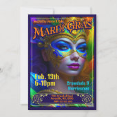 Mardi Gras Poster Uitnodigingen (Voorkant)