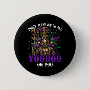 Mardi Gras Priest Top Hoed New Orleans Witch Docto Ronde Button 5,7 Cm