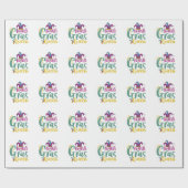 Mardi Gras Prinses Grappige Mardi Gras Carnaval Cadeaupapier (Vlak)