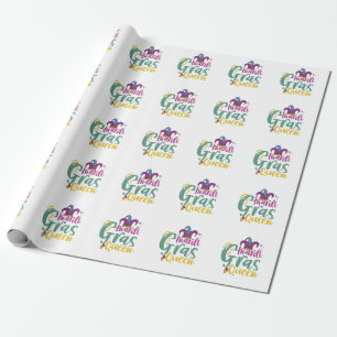 Mardi Gras Prinses Grappige Mardi Gras Carnaval Cadeaupapier