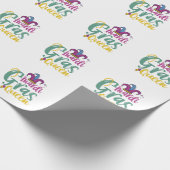 Mardi Gras Prinses Grappige Mardi Gras Carnaval Cadeaupapier (Hoek)