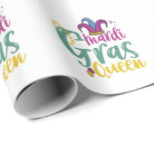 Mardi Gras Prinses Grappige Mardi Gras Carnaval Cadeaupapier (Rol Hoek)