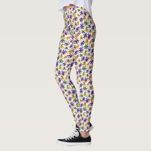 Mardi Gras Print Leggings